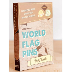 Miss Wood World Flag Pins Markierungsfahnen Pack World 100 Stück