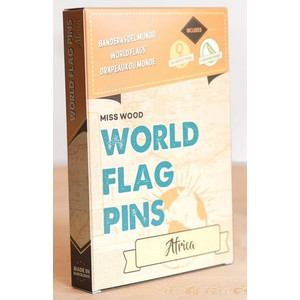Miss Wood World Flag Pins Markierungsfahnen Afrika 25 Stück