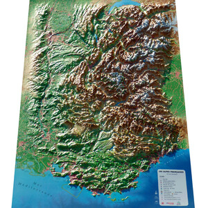 3Dmap Regional-Karte Les Alpes Françaises et ses massifs alpins