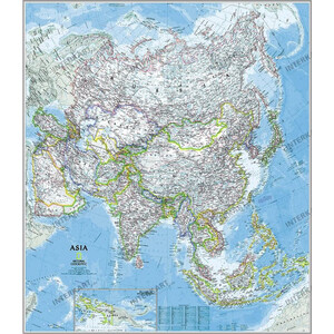 National Geographic Kontinentkarte Asien politisch