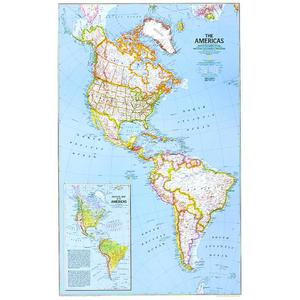 National Geographic Kontinent-Karte Nord und Süd Amerika, politisch (laminiert)
