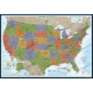 National Geographic Landkarte USA politisch (109 x 76 cm)