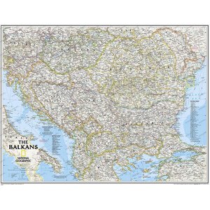 National Geographic Regional-Karte Regionale Karte Balkan