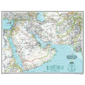 National Geographic Regional-Karte Afghanistan, Pakistan & Mittlerer Osten