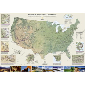 National Geographic Landkarte US National Parks (106 x 76 cm)