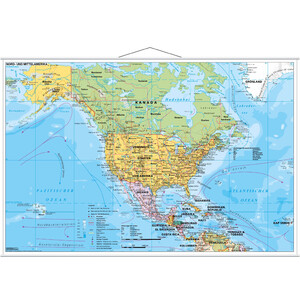 Stiefel Kontinent-Karte Nord- und Mittelamerika politisch (137x89)