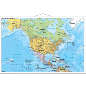 Stiefel Kontinent-Karte Nord- und Mittelamerika politisch (137x89)