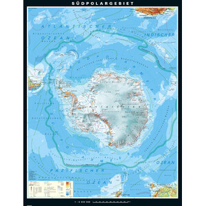 PONS Regional-Karte Südpolargebiet physisch (210 x 230 cm)