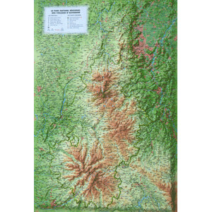 3Dmap Regional-Karte Le Parc Naturel Régional des Volcans d'Auvergne