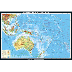 PONS Regional-Karte Australien und Ozeanien physisch (233 x 158 cm)