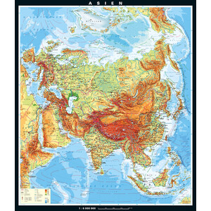 PONS Kontinentkarte Asien physisch (196 x 228 cm)