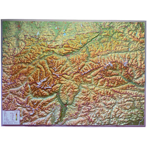 Georelief Regional-Karte Tirol (77 x 57 cm) 3D Reliefkarte