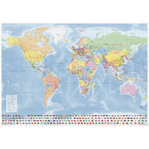 GeoMetro Weltkarte politisch (140 x 100 cm)