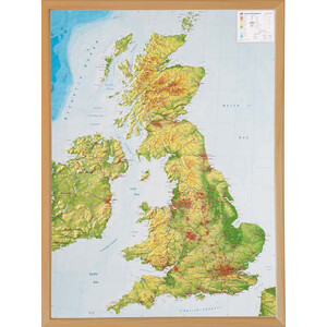 Georelief Landkarte Großbritannien (57x77x2cm) 3D Reliefkarte