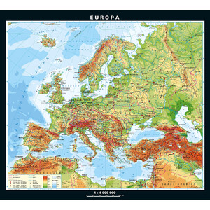 PONS Kontinentkarte Europa physisch/politisch (158 x 142 cm)