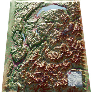 3Dmap Regional-Karte Les deux Savoies (61 x 41 cm)