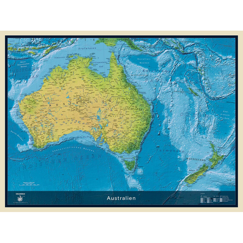 Columbus Kontinentkarte Australien (115 x 85 cm)