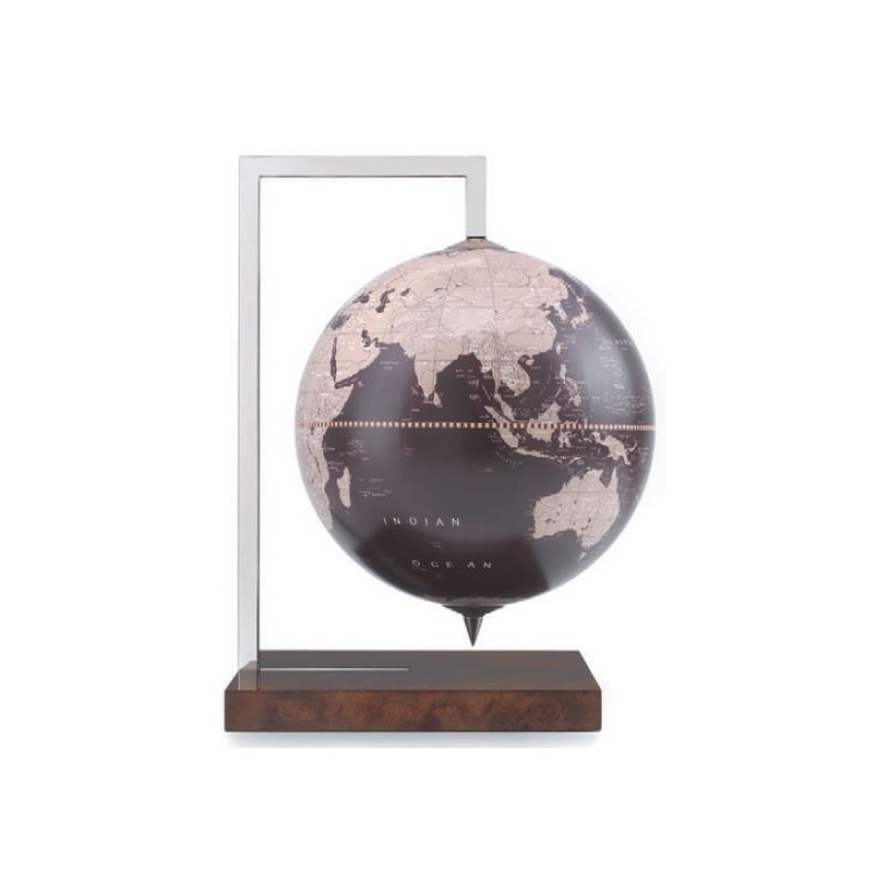Zoffoli living Globus Quadra Radica (Dark brown) 22cm