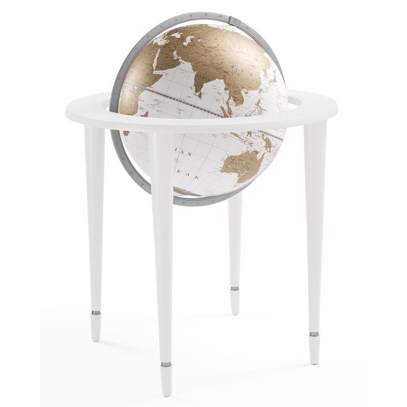 Zoffoli living Standglobus Amerigo Vespucci White/ Gold 40cm