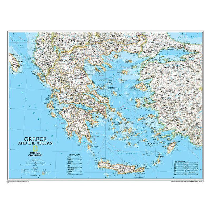 National Geographic Landkarte Griechenland
