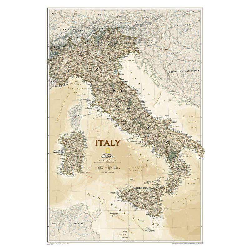 National Geographic Landkarte Italien
