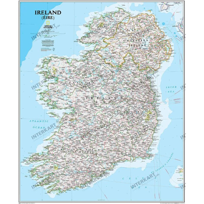 National Geographic Landkarte Irland (76 x 91 cm)