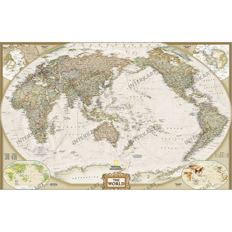 National Geographic Weltkarte Antik (185x122)