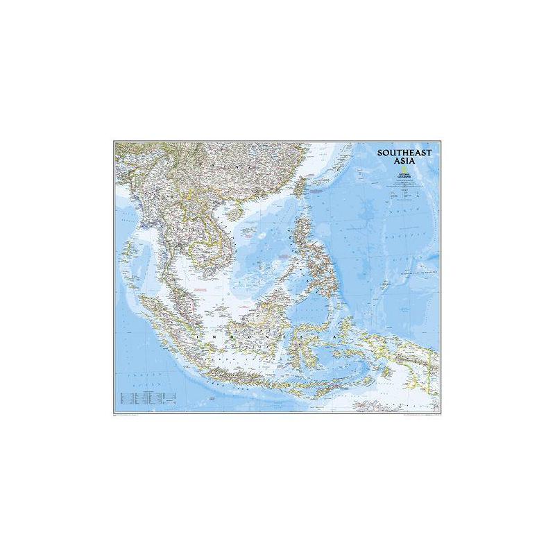 National Geographic Regional-Karte Südasien