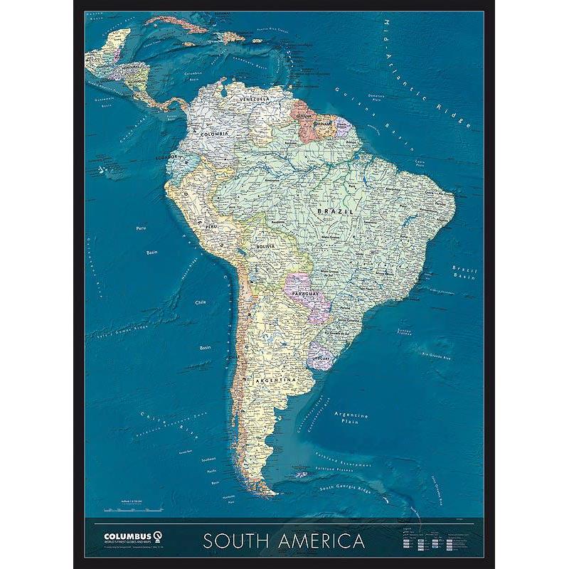 Columbus Kontinentkarte Südamerika