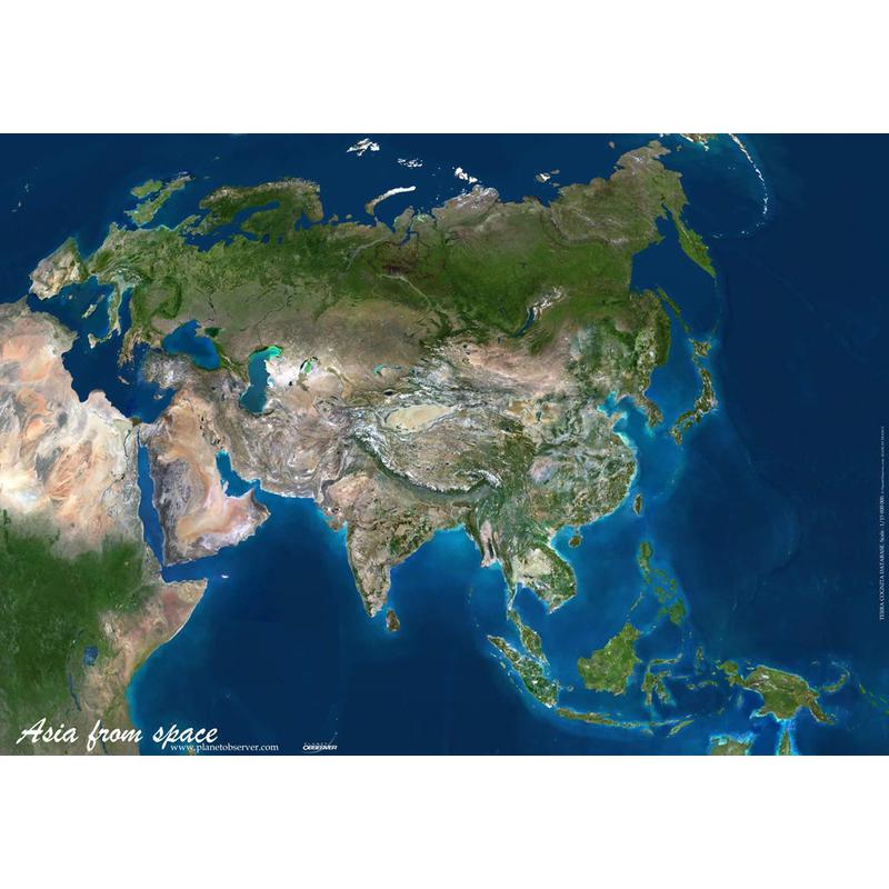 Planet Observer Kontinentkarte Asien