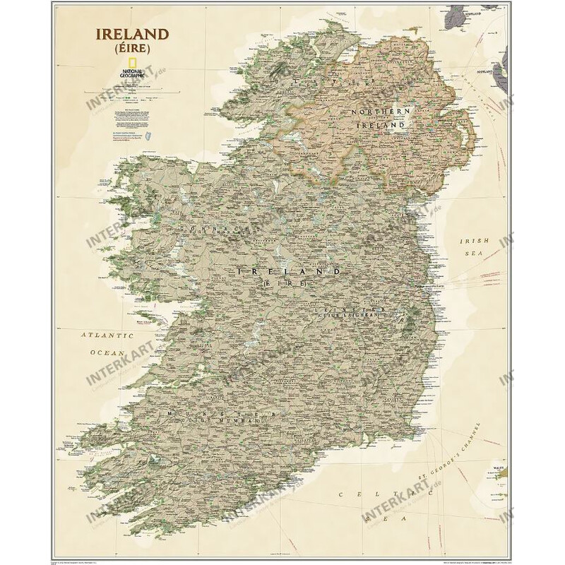 National Geographic Landkarte Irland (76 x 91 cm)