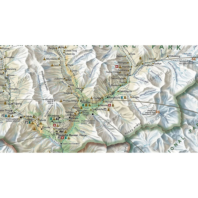 National Geographic Regional-Karte Mount Everest, 50th Anniversary - 2-seitig