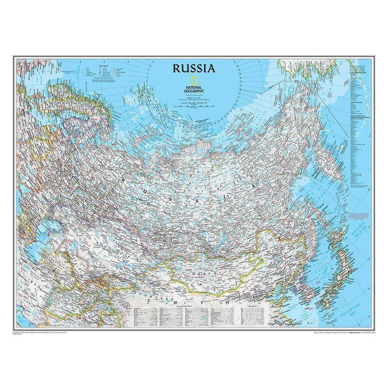 National Geographic Landkarte Russland politisch