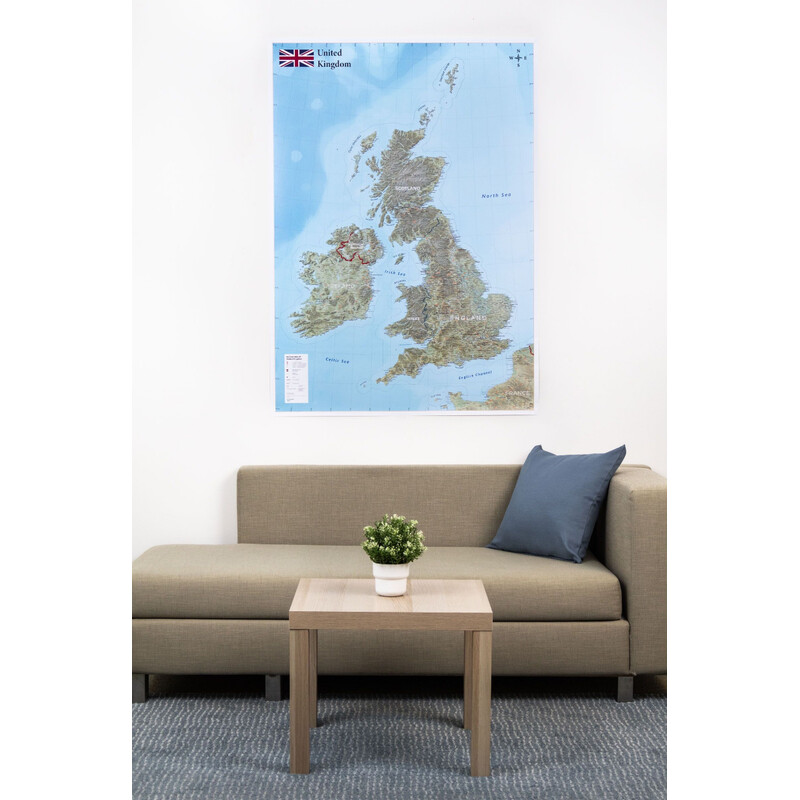GeoMetro Landkarte United Kingdom (100 x 140 cm)