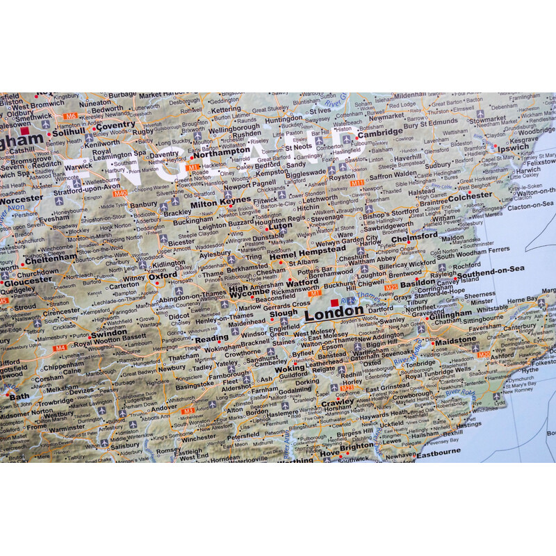 GeoMetro Landkarte United Kingdom (100 x 140 cm)
