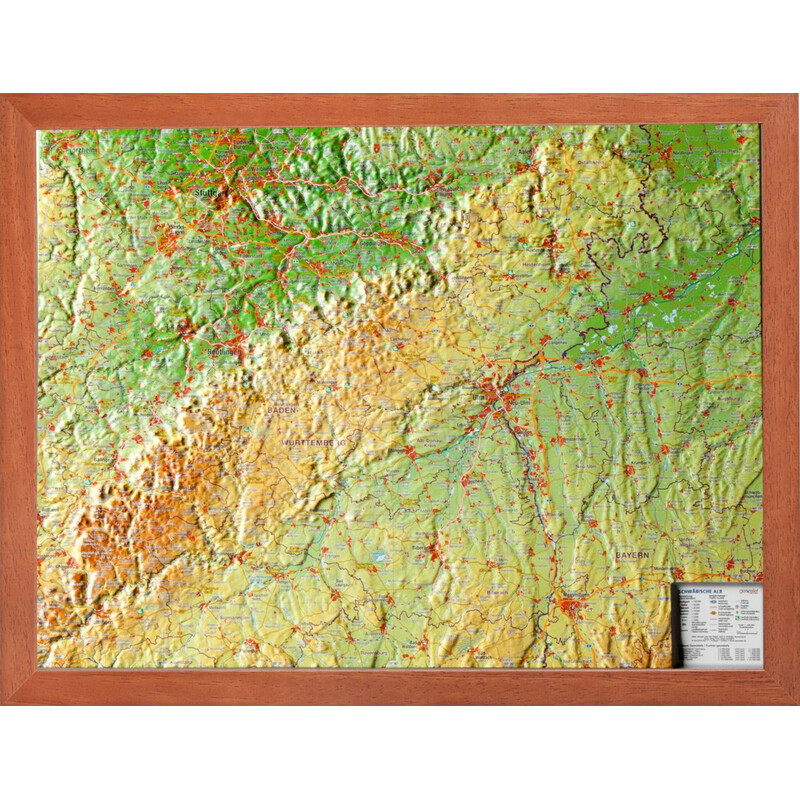 Georelief Regional-Karte Schwäbische Alb