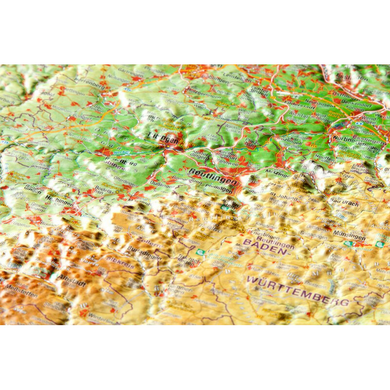 Georelief Regional-Karte Schwäbische Alb