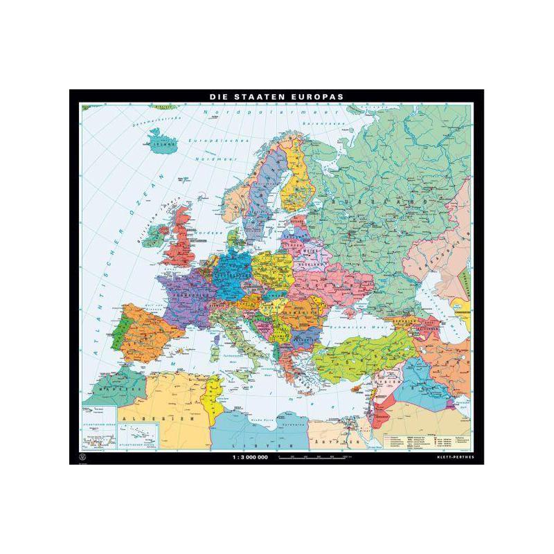Klett-Perthes Verlag Kontinentkarte Die Staaten Europas