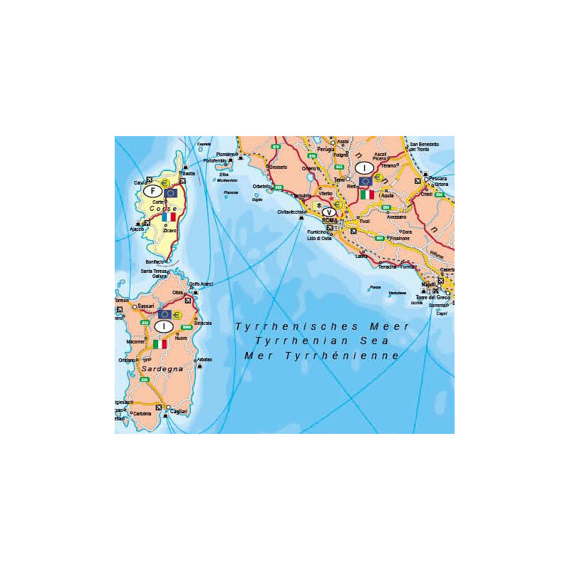 Stiefel Kontinentkarte Europa Organisationskarte (97 x 119 cm)