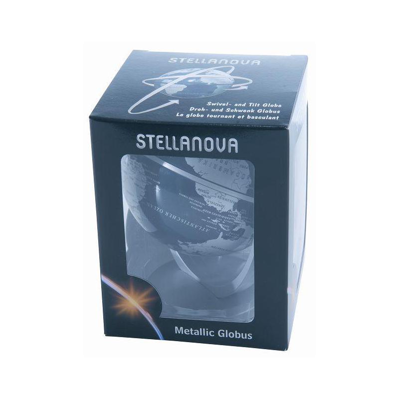 Stellanova Mini-Globus Dreh-Schwenk Globus 891081, silbermetallic-silber