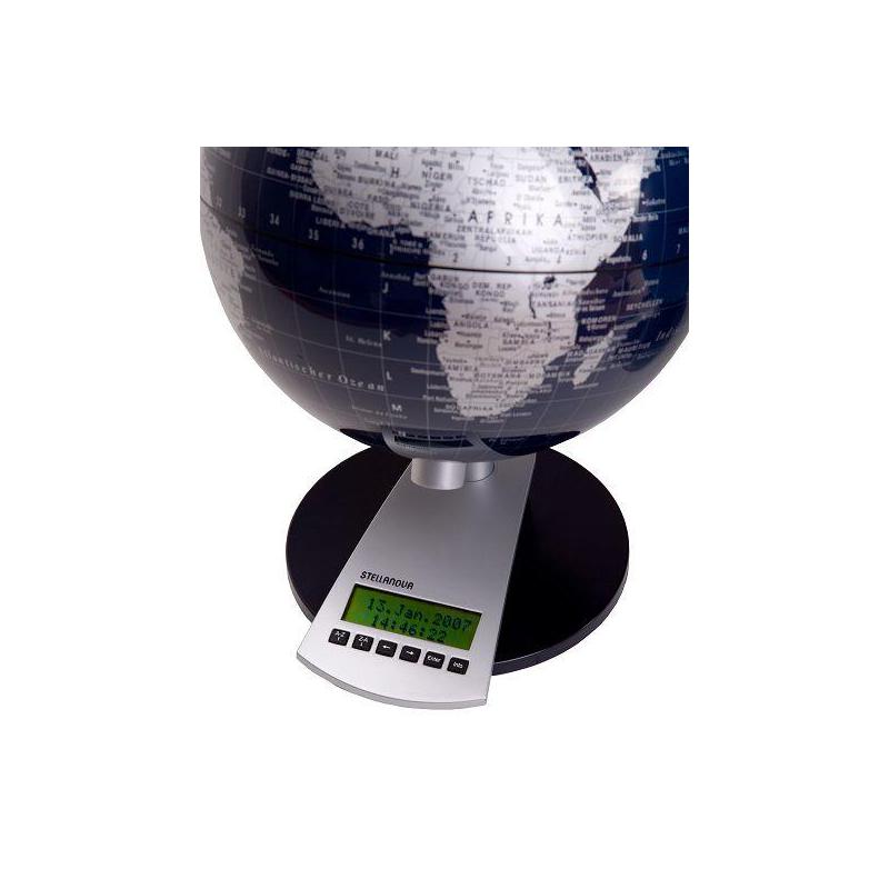 Stellanova Welt-Zeit Globus schwarz 20cm