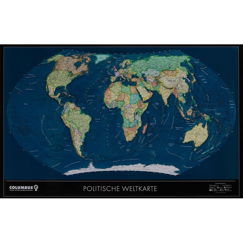 Columbus Weltkarte Satellit OID kompatibel (mittel)