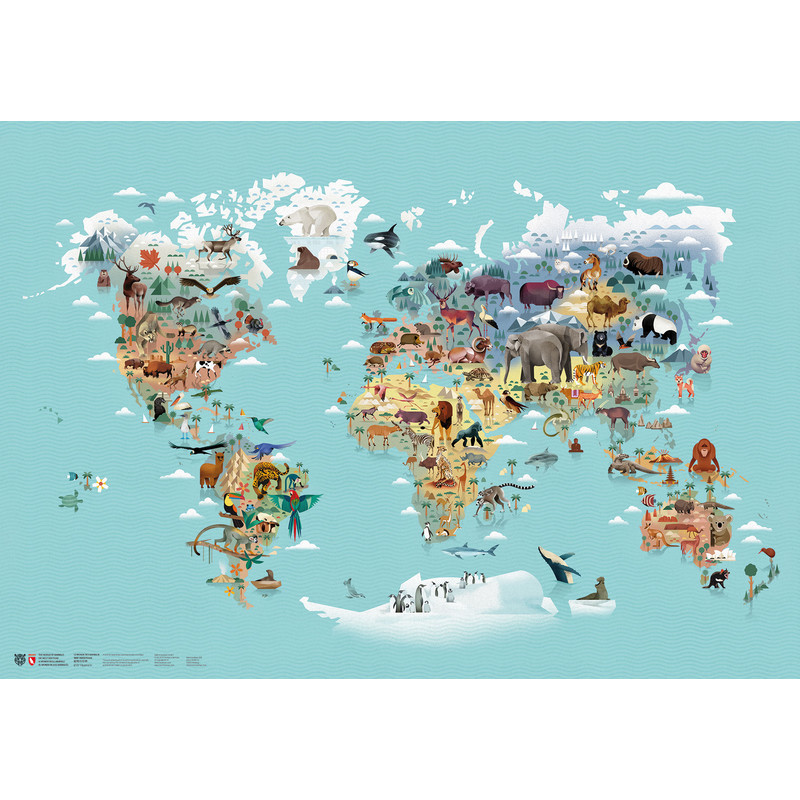 Marmota Maps Weltkarte Die Welt der Tiere