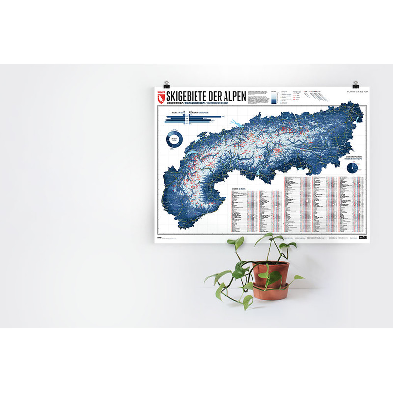 Marmota Maps Regional-Karte Alpenkarte 268 Skigebiete