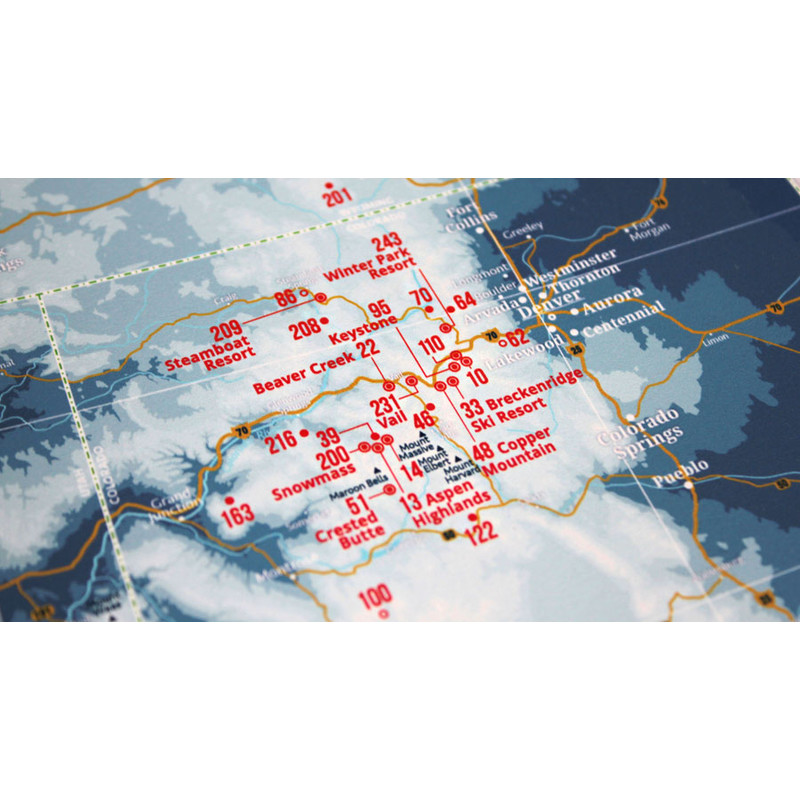 Marmota Maps Regional-Karte Ski Resorts of the West