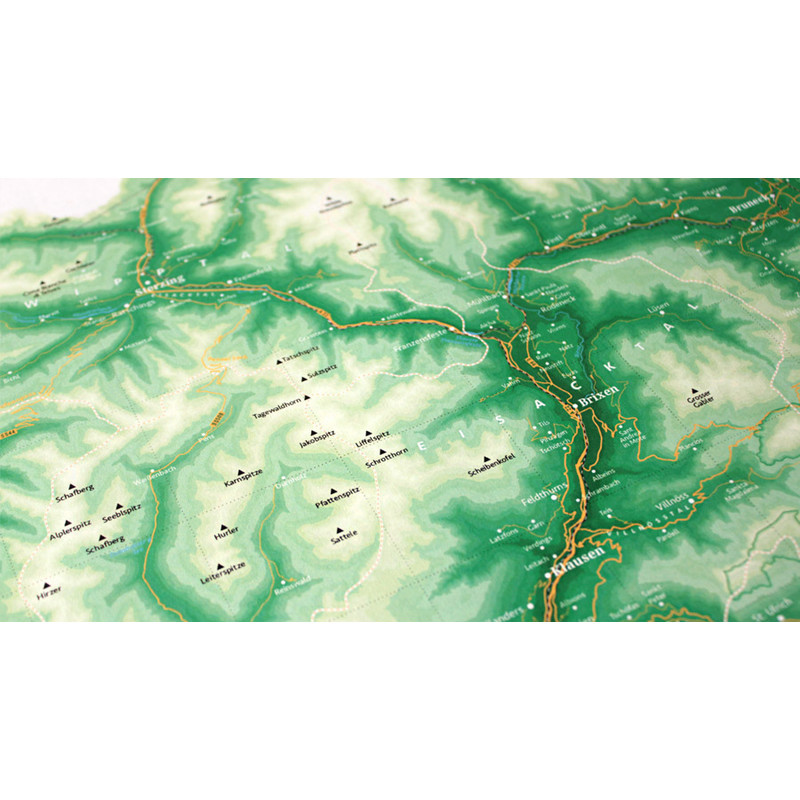 Marmota Maps Regional-Karte Südtirol Mountain Green