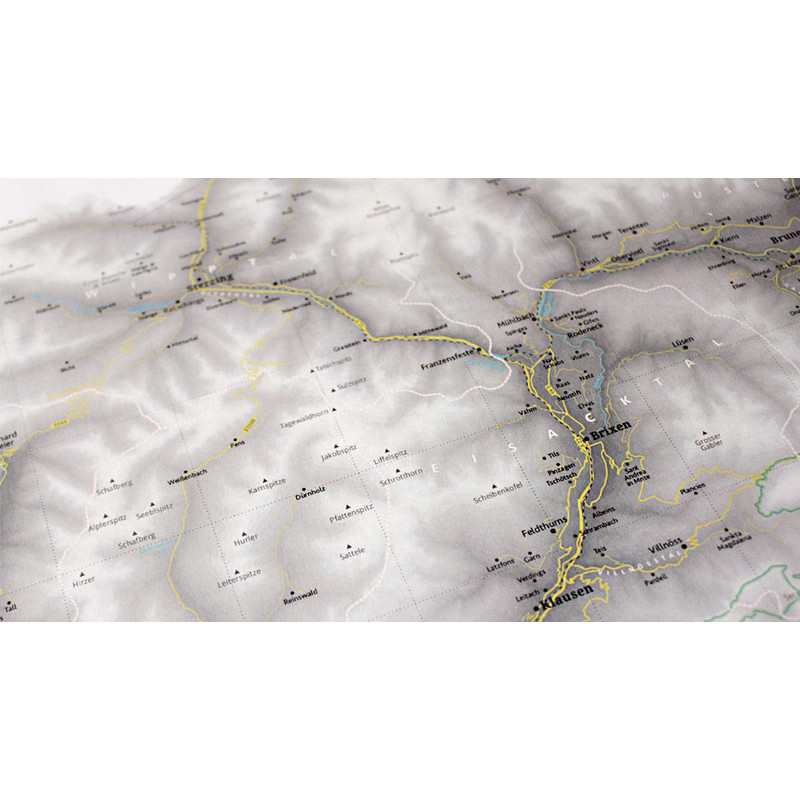 Marmota Maps Regional-Karte Südtirol Map Grey
