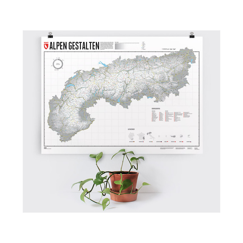 Marmota Maps Regional-Karte Alpen gestalten (140x100cm)