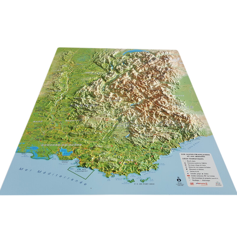 3Dmap Regional-Karte Les Alpes Françaises et ses massifs alpins