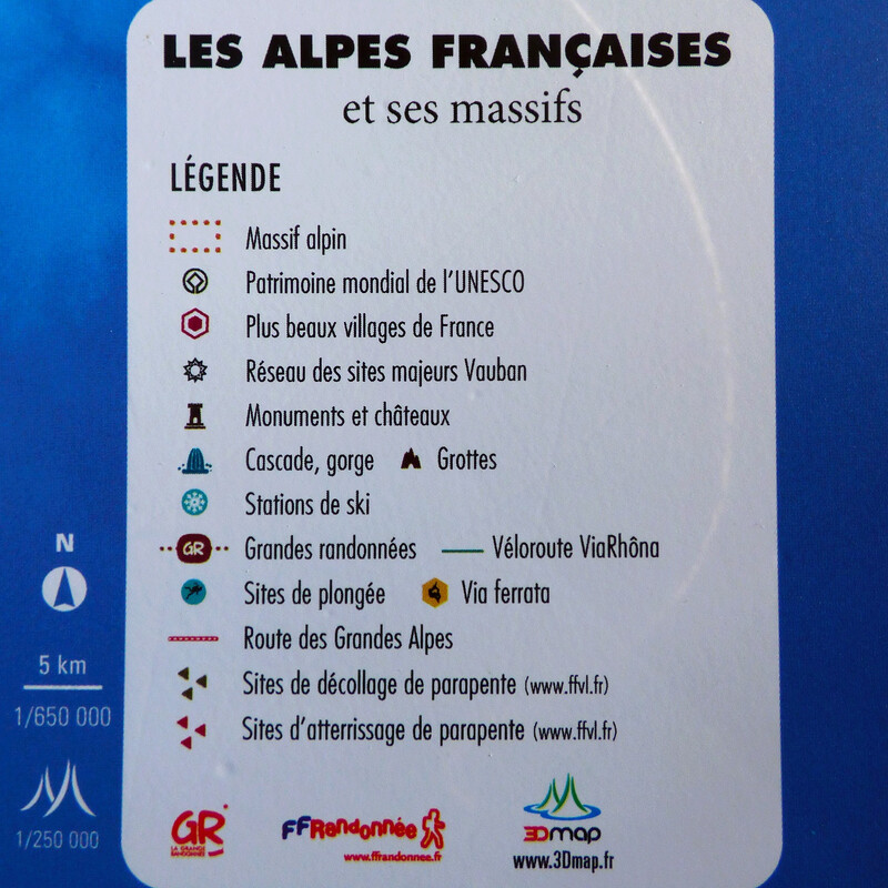 3Dmap Regional-Karte Les Alpes Françaises et ses massifs alpins